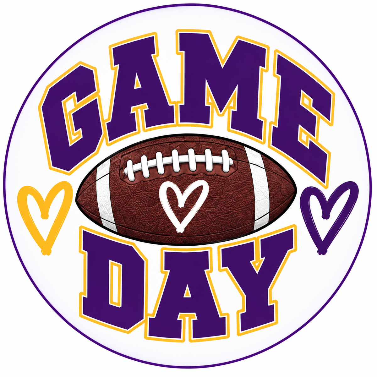 Tigers Game Day Buttons 💜💛