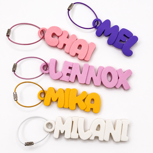 Personalized 3D Name Bag Tag ✨