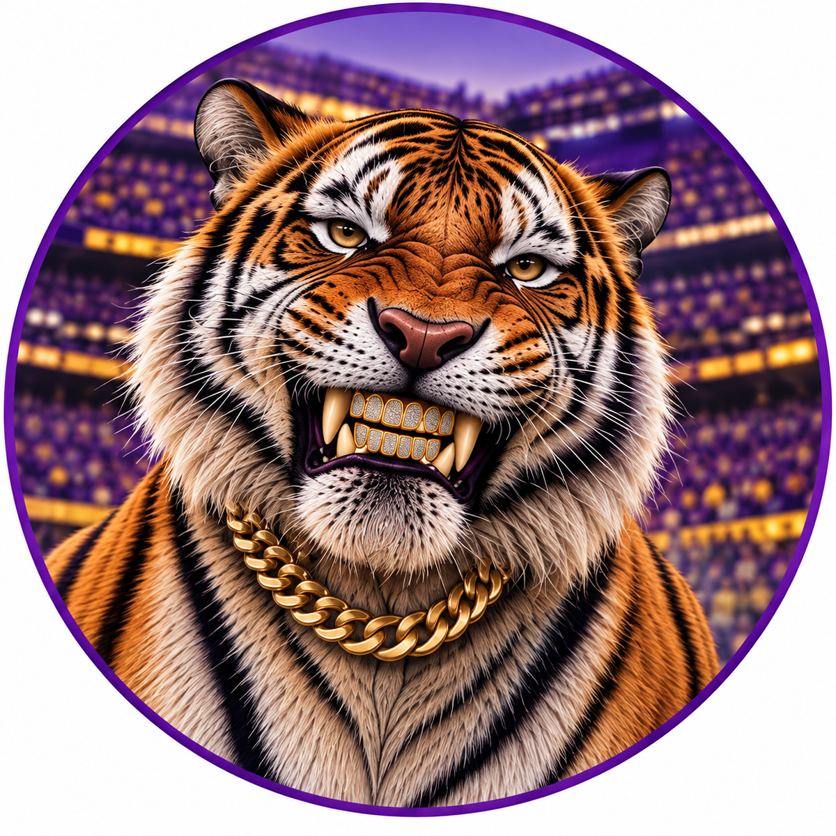 Tigers Game Day Buttons 💜💛