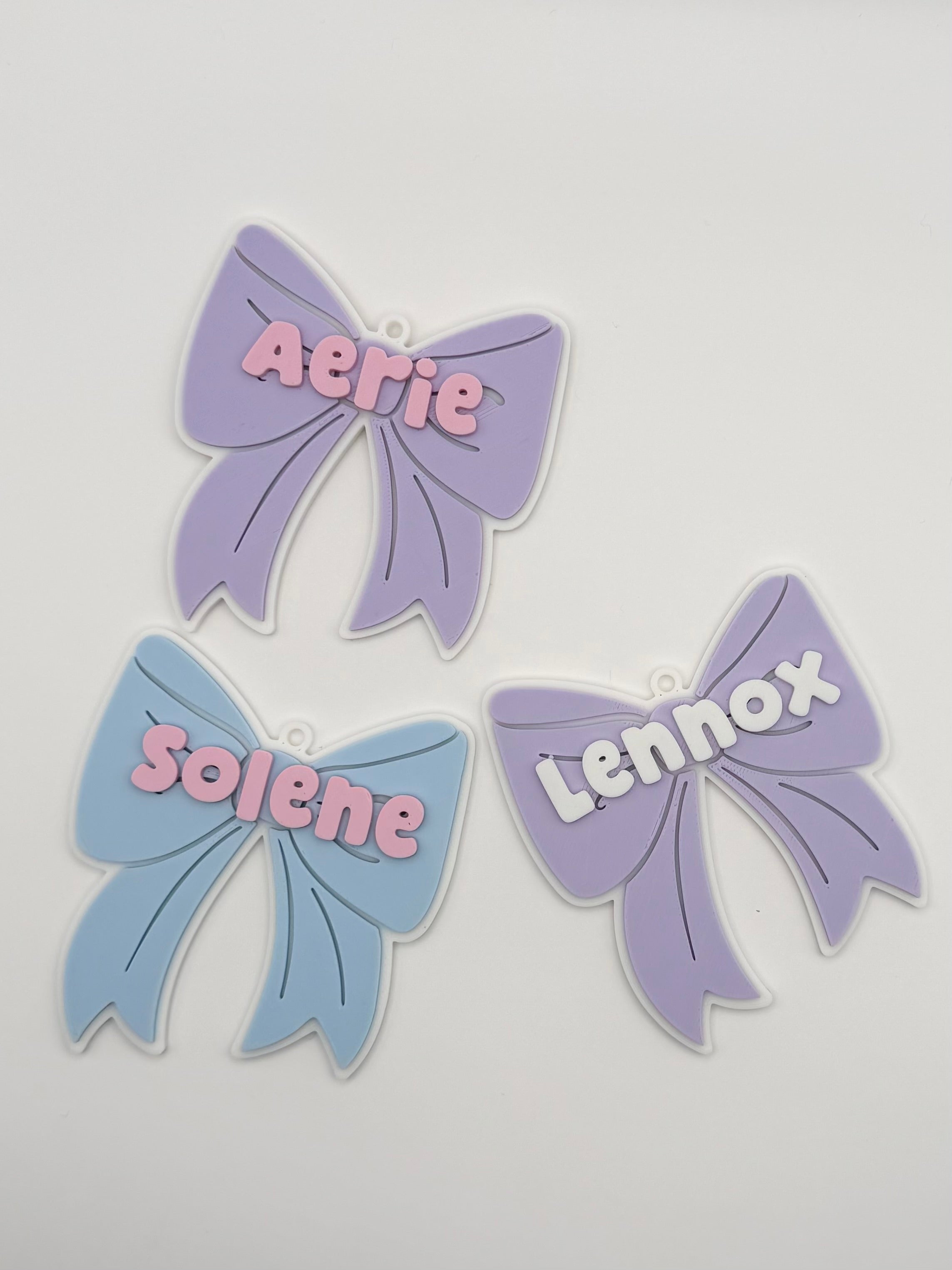 Personalized Bow Bag Tag 🎀