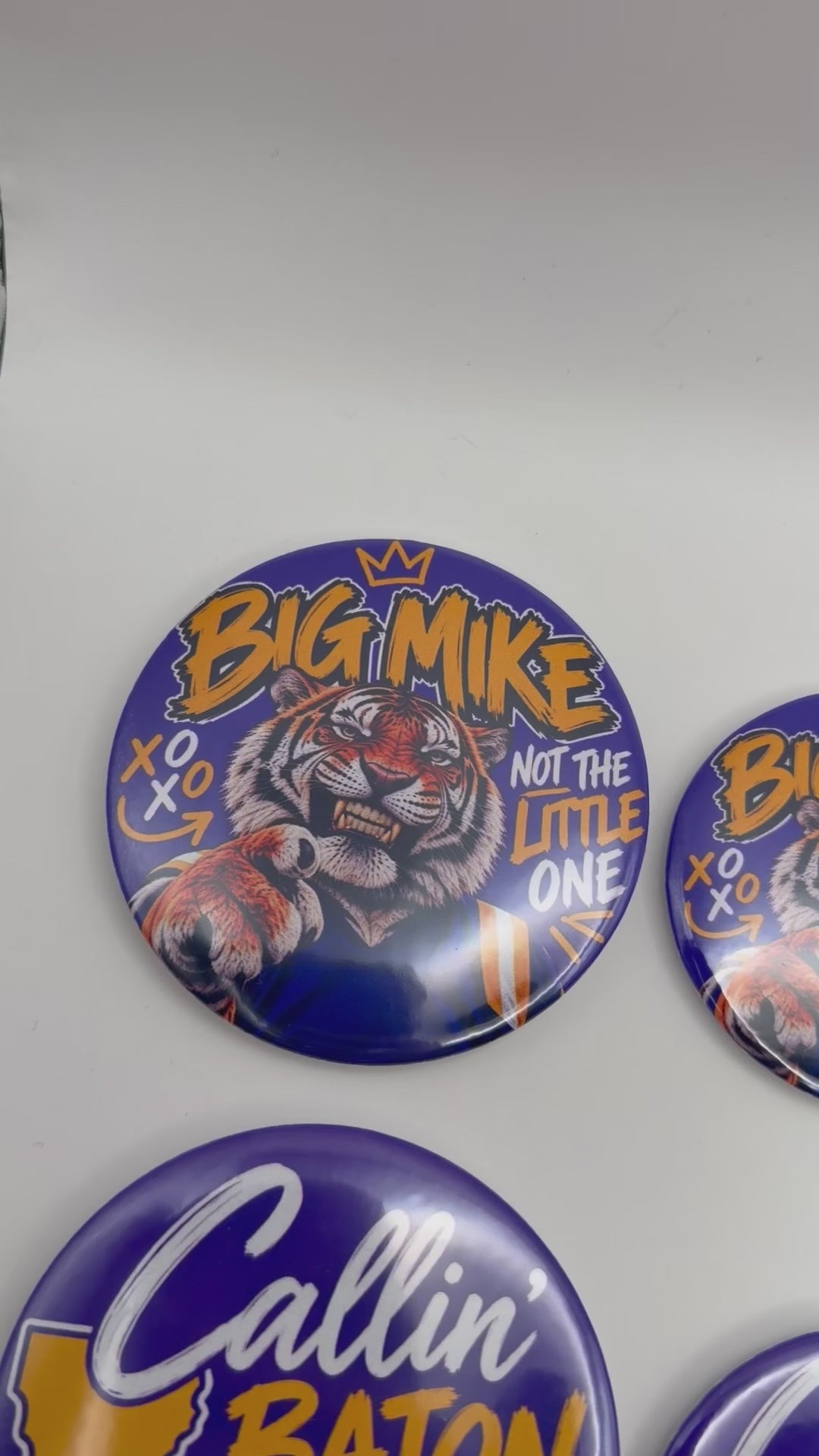 Tigers Game Day Buttons 💜💛